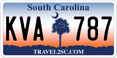 SC license plate KVA787