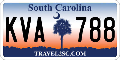 SC license plate KVA788