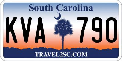 SC license plate KVA790