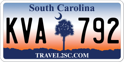 SC license plate KVA792