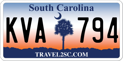 SC license plate KVA794