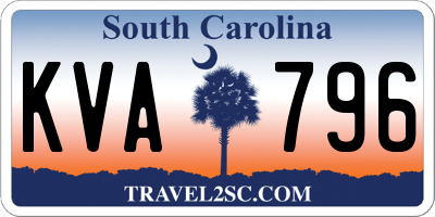 SC license plate KVA796