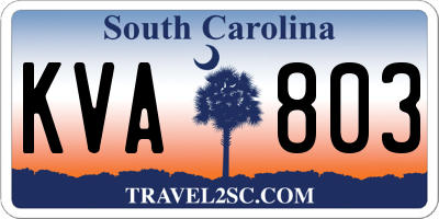 SC license plate KVA803