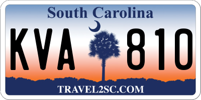 SC license plate KVA810