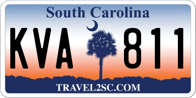 SC license plate KVA811