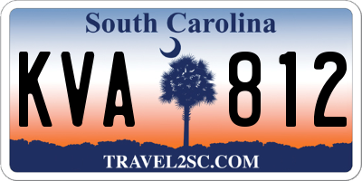 SC license plate KVA812