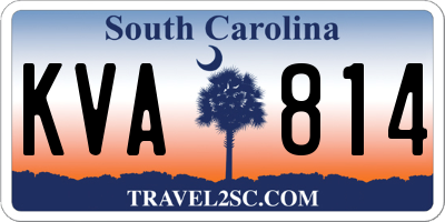 SC license plate KVA814