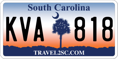SC license plate KVA818