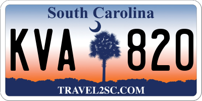 SC license plate KVA820