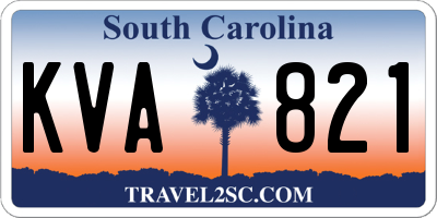 SC license plate KVA821