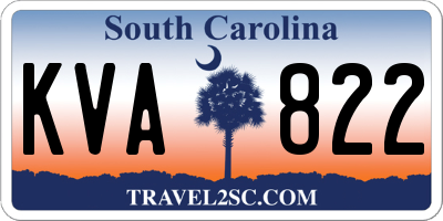 SC license plate KVA822