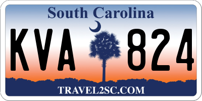 SC license plate KVA824