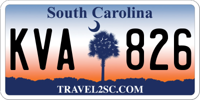 SC license plate KVA826