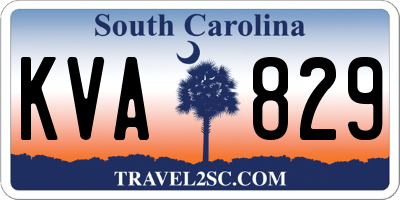 SC license plate KVA829