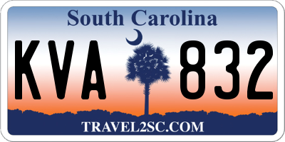 SC license plate KVA832