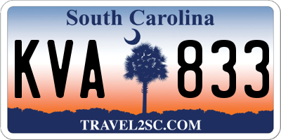 SC license plate KVA833