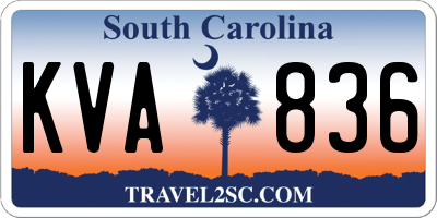 SC license plate KVA836