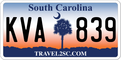 SC license plate KVA839