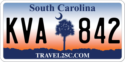 SC license plate KVA842