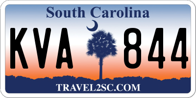 SC license plate KVA844