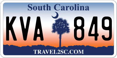 SC license plate KVA849