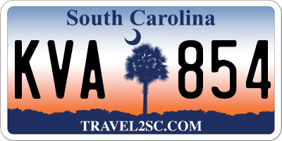 SC license plate KVA854