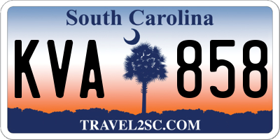 SC license plate KVA858