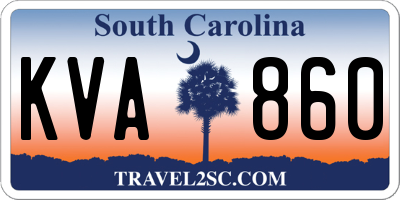 SC license plate KVA860