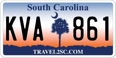 SC license plate KVA861