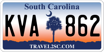 SC license plate KVA862
