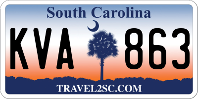 SC license plate KVA863