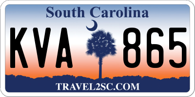 SC license plate KVA865