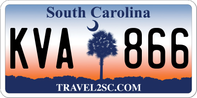 SC license plate KVA866