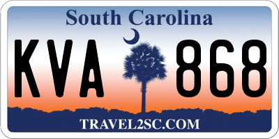 SC license plate KVA868