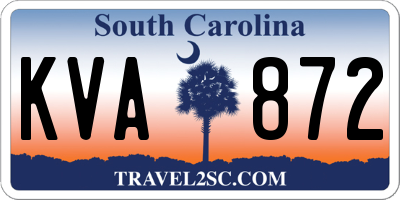 SC license plate KVA872
