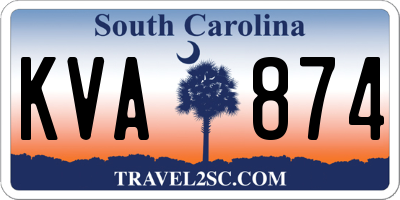 SC license plate KVA874