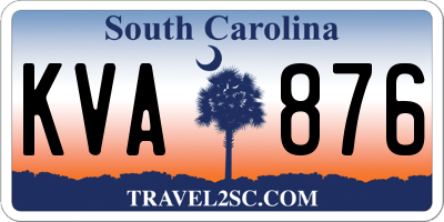 SC license plate KVA876