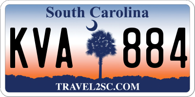 SC license plate KVA884