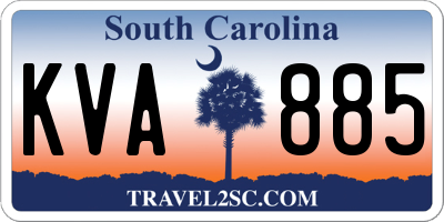 SC license plate KVA885