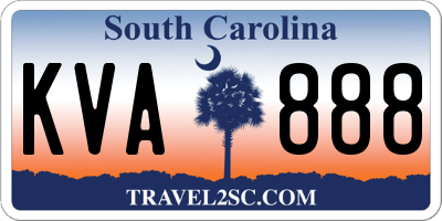SC license plate KVA888