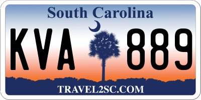 SC license plate KVA889