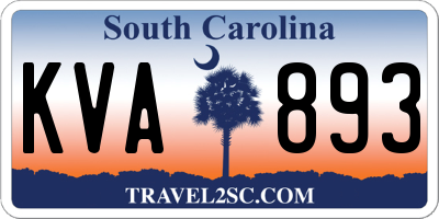 SC license plate KVA893