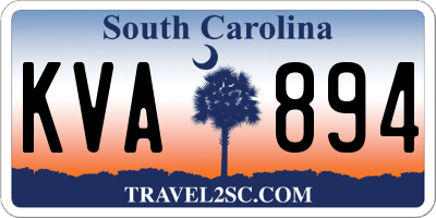 SC license plate KVA894