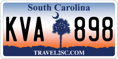 SC license plate KVA898