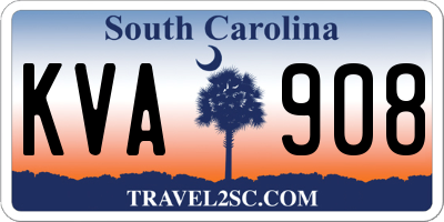SC license plate KVA908
