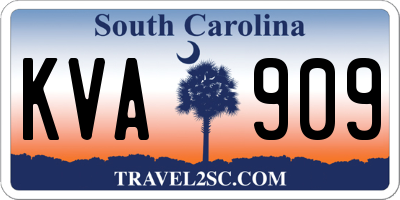 SC license plate KVA909