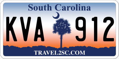 SC license plate KVA912