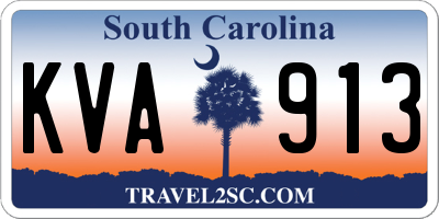SC license plate KVA913