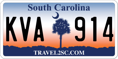 SC license plate KVA914