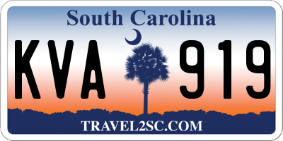 SC license plate KVA919